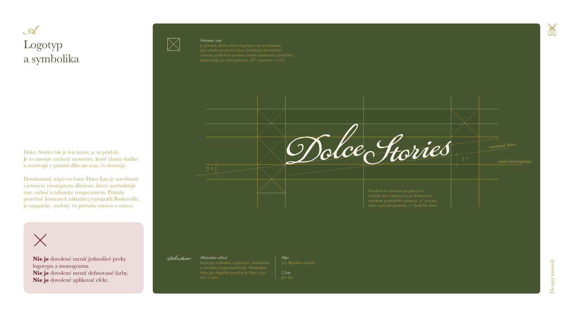 Dolce Stories — logotyp a symbolika